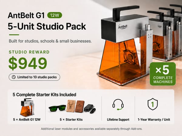 AntBelt G1 12W 5-Unit Studio Pack